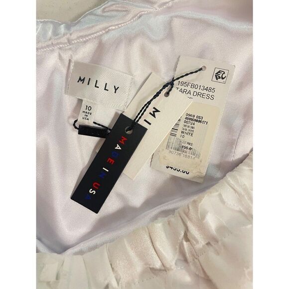 Milly Tara One shoulder Dress White Lace NWT 10 Fits 8 $455 - Picture 6 of 8